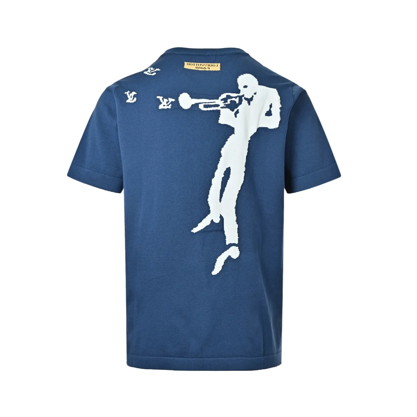 Louis Vuitton/Louis Vuitton Cloud Jazz Trumpet Silhouette Jacquard Knit Short Sleeve
